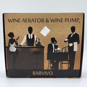 BARVIVO - Wine Aerator & Pump Set w/ Stoppers & Tubes (New/Open Box)